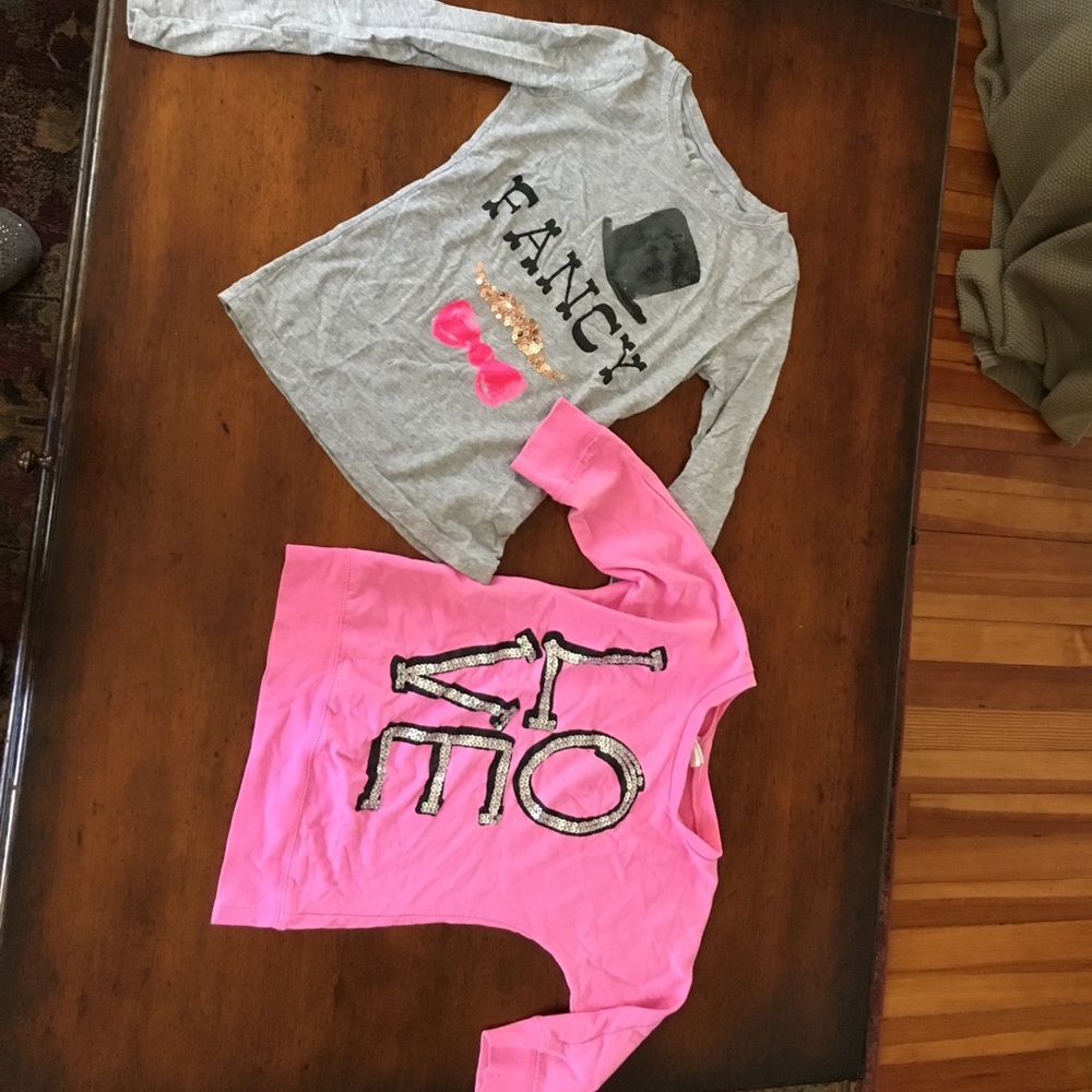 2 long sleeve tee shirt