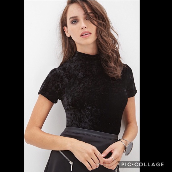 Forever 21 Tops - Forever 21 Crushed Velvet Plum Top