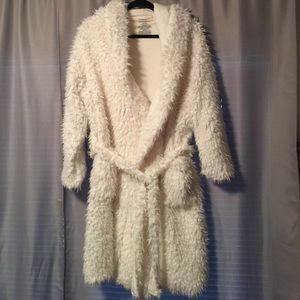 White Robe with hoodie