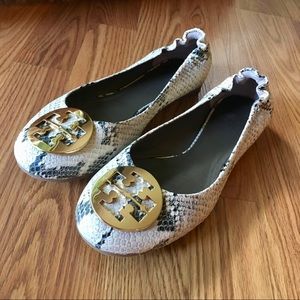 Tory Burch Reva Python Flats