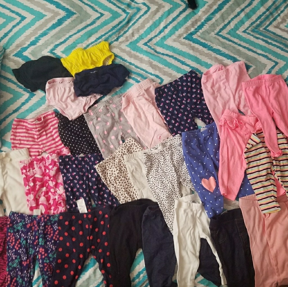 Lot of baby girl pants