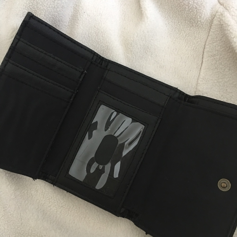 small black trifold wallet