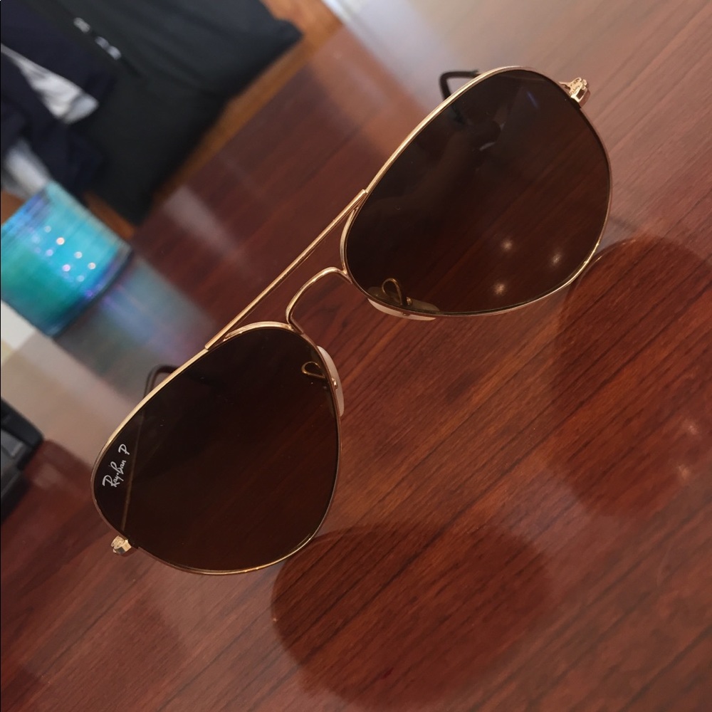 AUTHENTIC Gold Ray-Ban Aviators