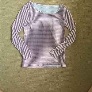 Striped j.crew long sleeve shirt