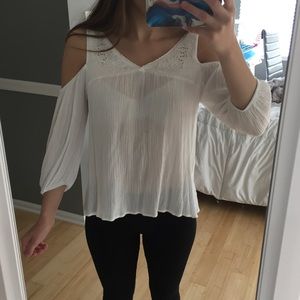 LA HEARTS (pacsun) White lace Top (Small)