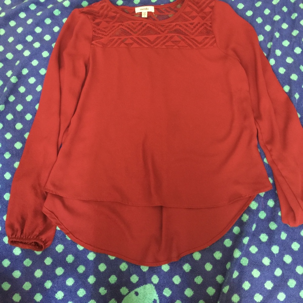 Burgundy top