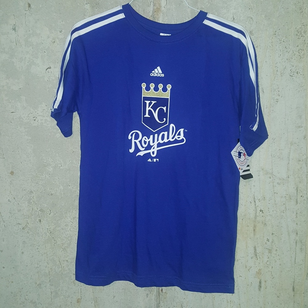 NWT Kansas City Royals Blue T Shirt Adidas