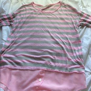 long sleeved striped shirt