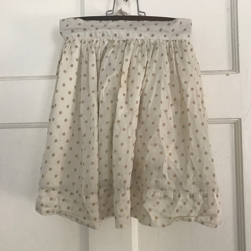 Lolita style polkadot silk skirt.