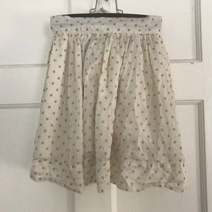 Lolita style polkadot silk skirt.