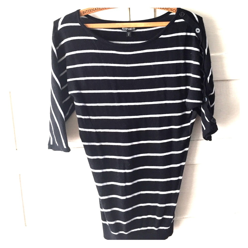 Striped Express Half Sleeve XS Long Sweater