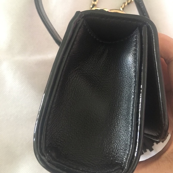 New Tory Burch Fleming Micro Crossbody Bag，Black - Picture 2 of 8
