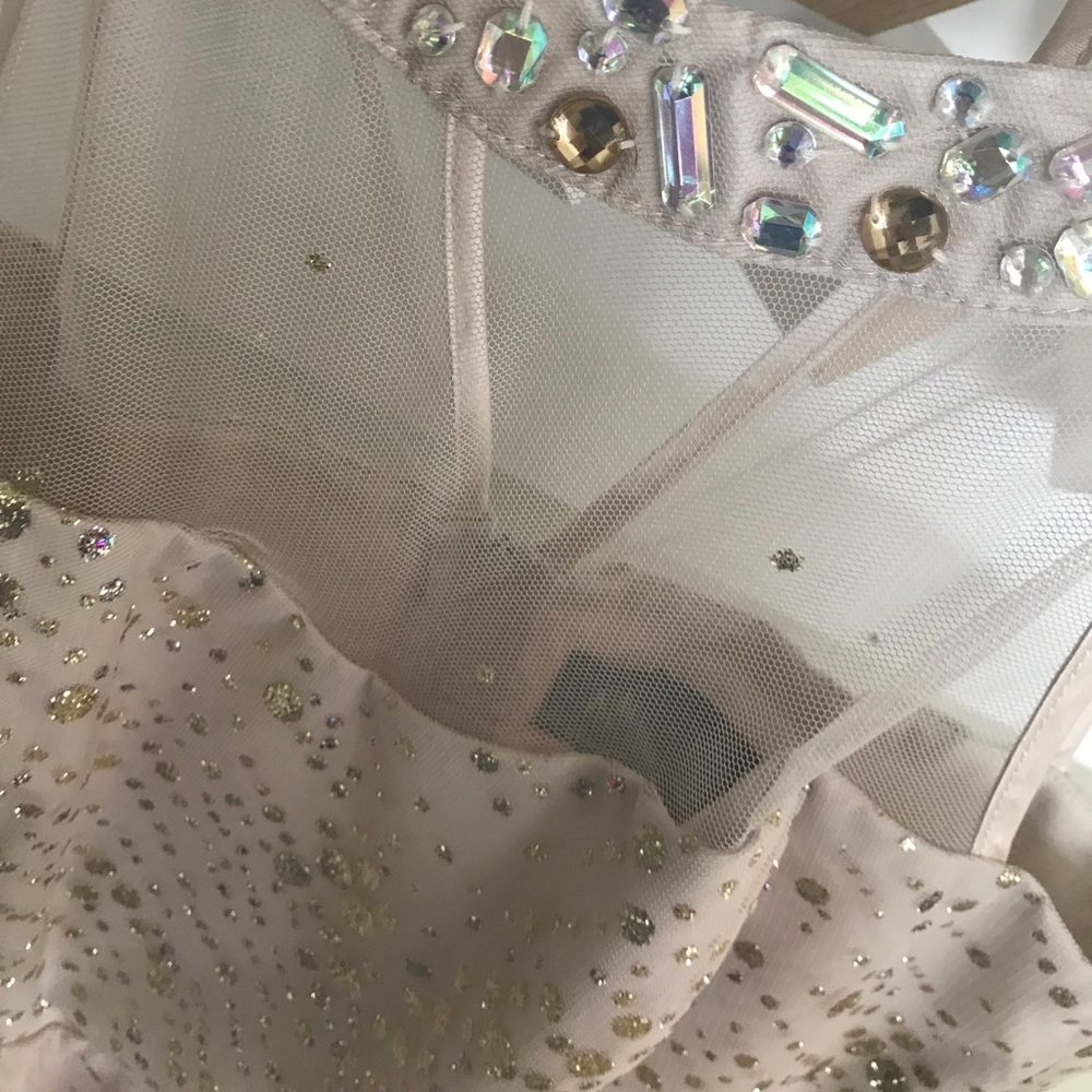 Tan Sparkly Dress- NEVER WORN - Picture 4 of 5
