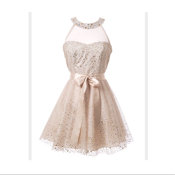 Nordstrom Dresses & Skirts - Tan Sparkly Dress- NEVER WORN