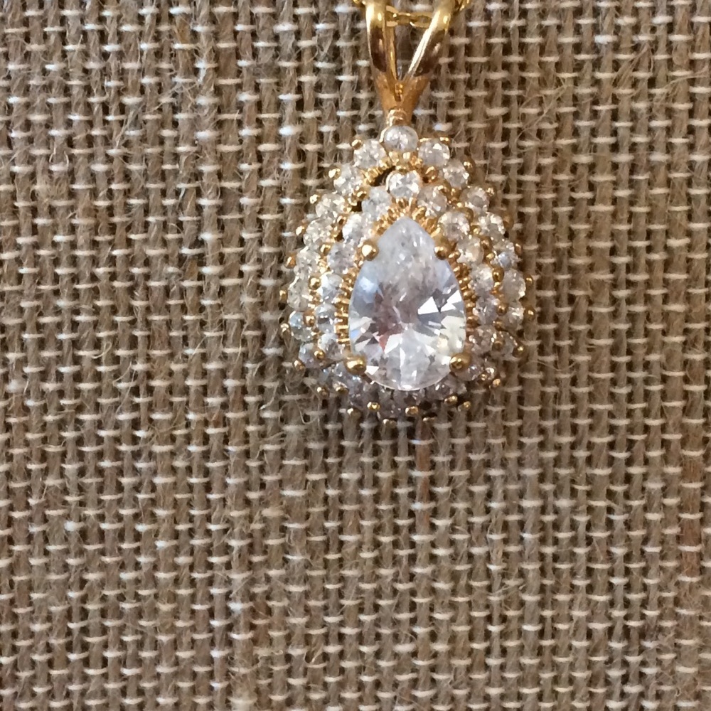 Striking CZ pendant necklace