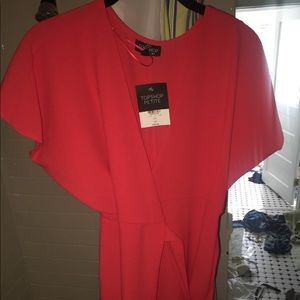 Red top shop wrap dress