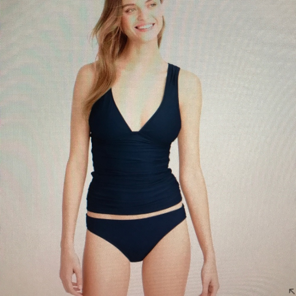 J Crew Ruched Tankini Top