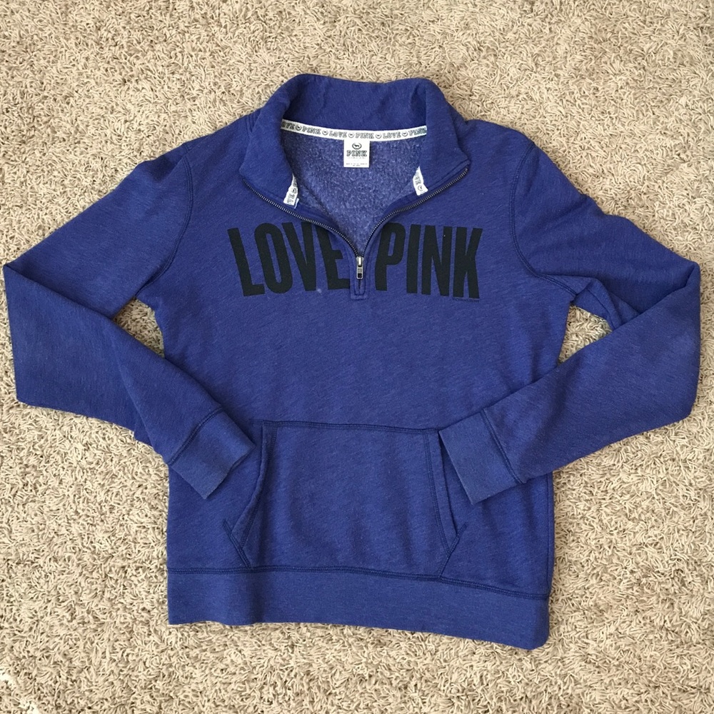 PINK half zip sweatshirt