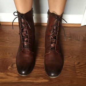 Frye lace up boots
