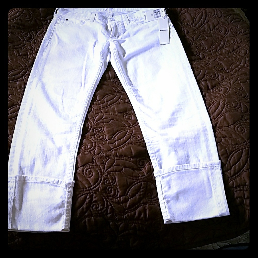 Hudson white capri with cuff