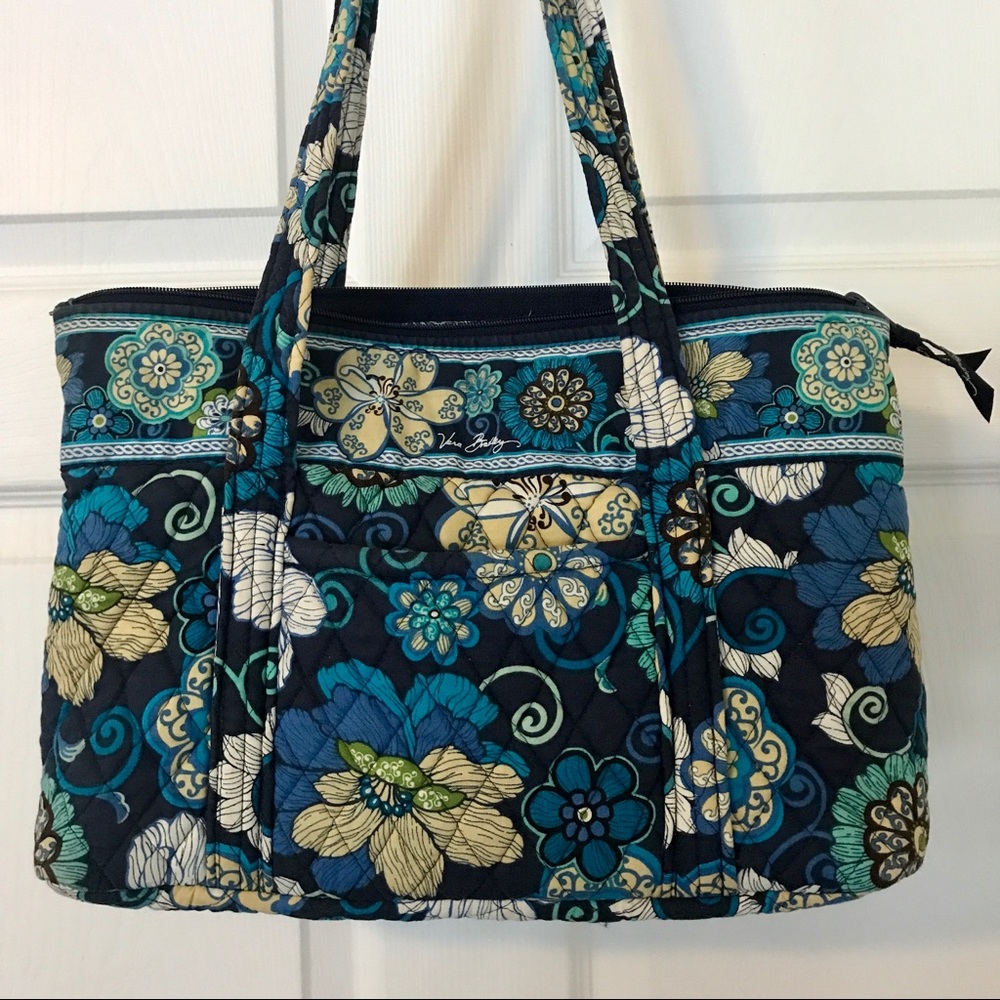 Vera Bradley Mod Floral Blue Betsy Purse - Picture 2 of 5