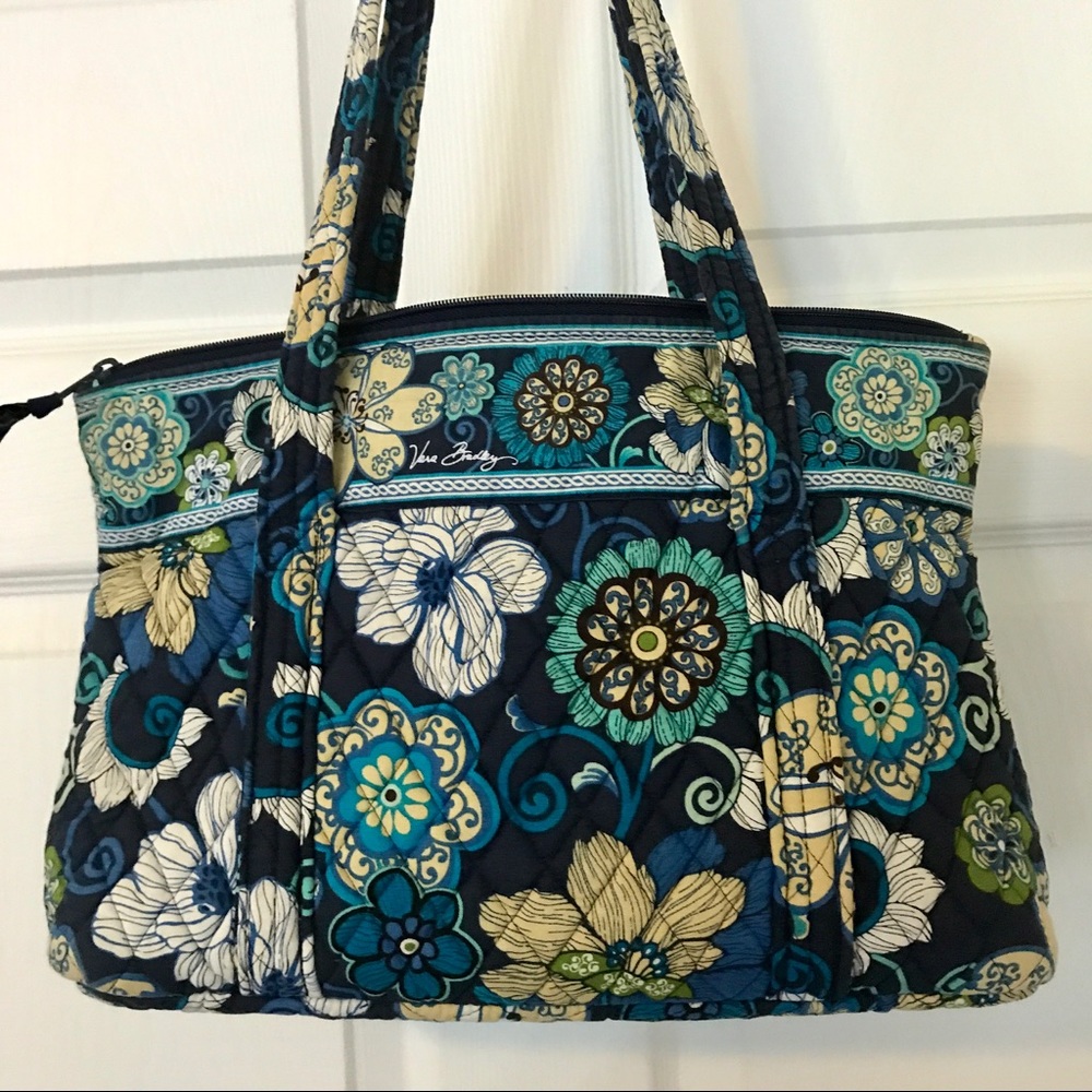 Vera Bradley Mod Floral Blue Betsy Purse - Picture 3 of 5