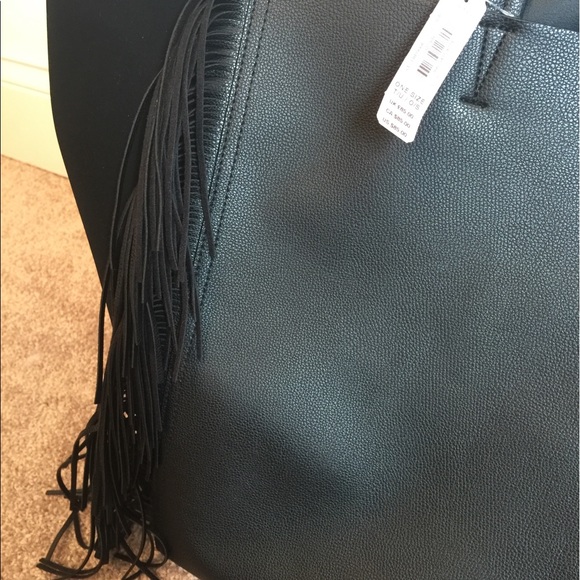 Victoria's Secret Fringe Tote Black - Picture 5 of 6