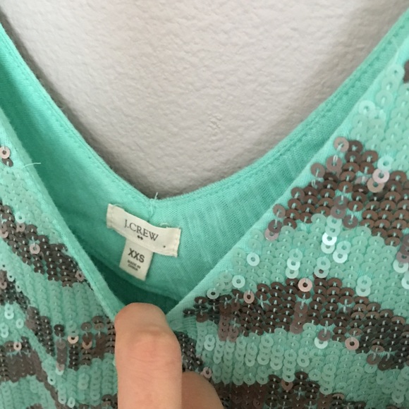J.Crew sequin chevron tank xxs - Picture 2 of 2