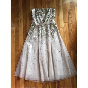 BCBGMaxAzria champagne sequin dress