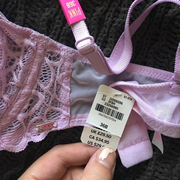 Victoria's Secret Pink Date Night Bra NWT Lace - Picture 2 of 4