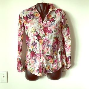 Floral Long Sleeve Button Up
