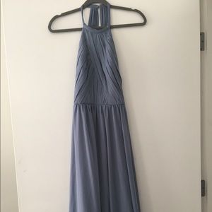 Theia bridesmaids slate blue bridesmaids dress