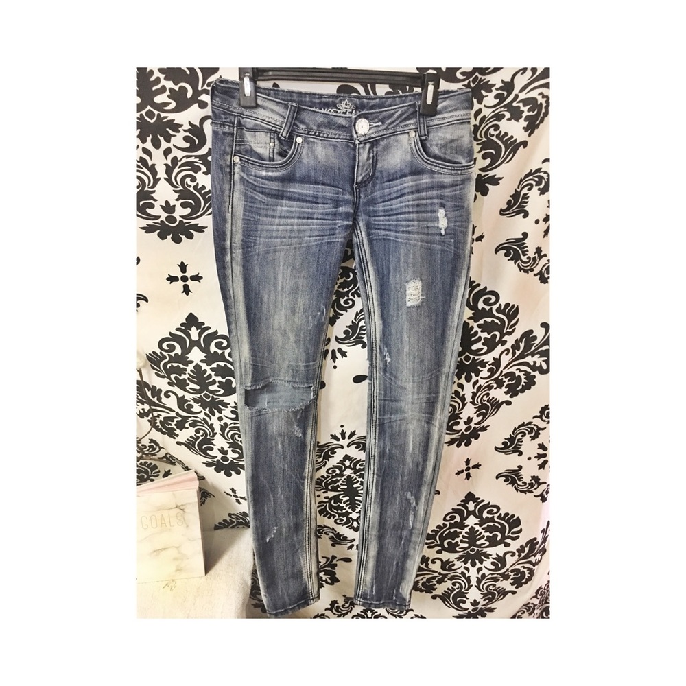 Distressed jeans