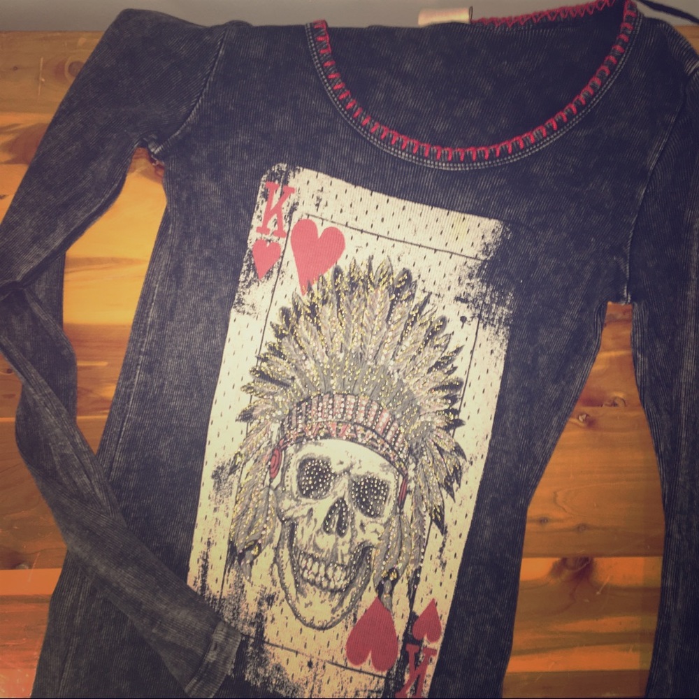 GetInked long sleeve bling top