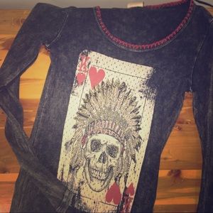 GetInked long sleeve bling top