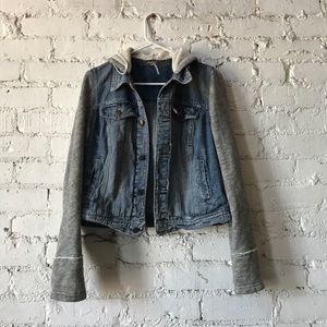 Free People hooded jean jacket