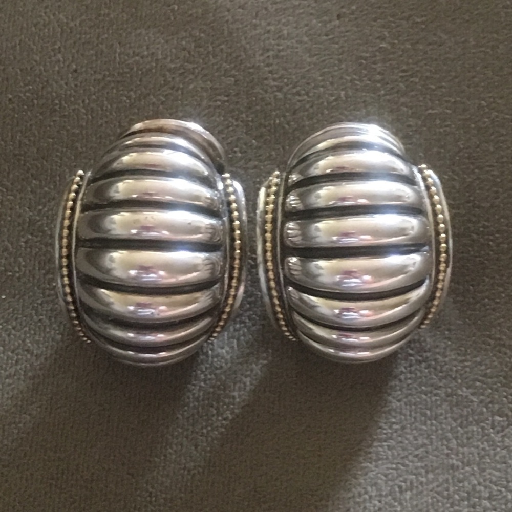 Authentic Lagos Sterling Silver Clip-on Earrings