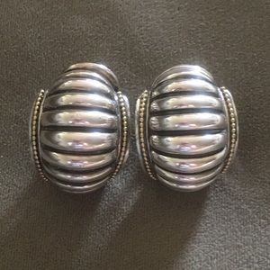 Authentic Lagos Sterling Silver Clip-on Earrings
