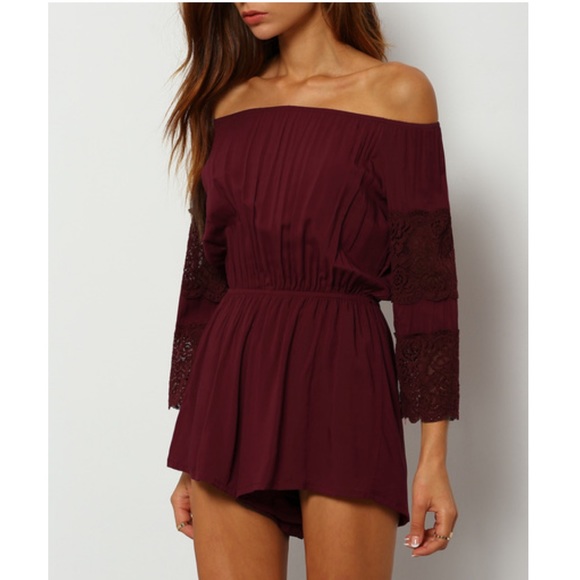 🌸 Burgundy Off The Shoulder Jumper 🌸 - Picture 5 of 5