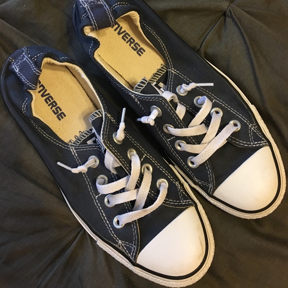Navy Slip-On Converse, Size 8
