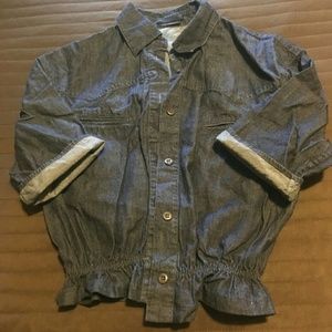 PRADA DENIM SHORT SLEEVE SHIRT