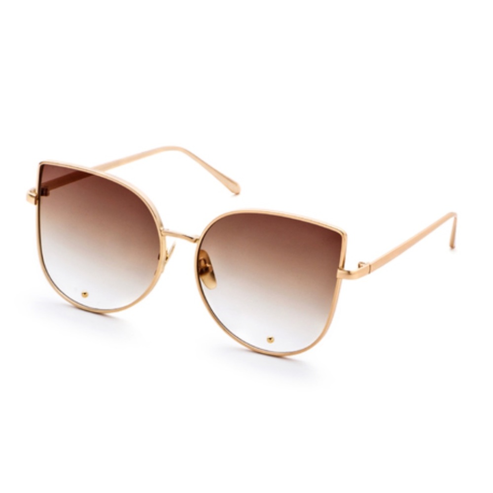 🌸 Brown & Gold Cat Eye Sunglasses 🌸