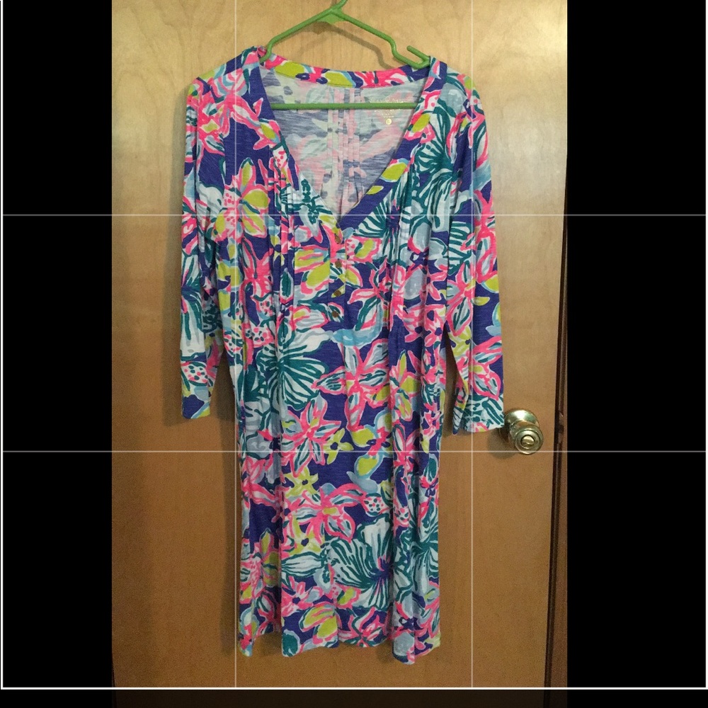 Lillu Pulitzer 3/4 sleeve dress size L