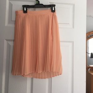 Peach Forever 21 Pleated Skirt