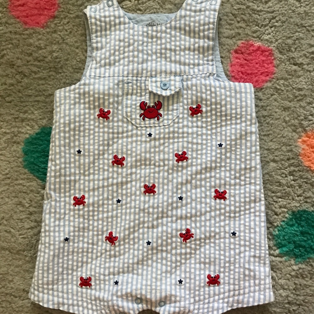 NWOT Boy Little Me Romper and Hat