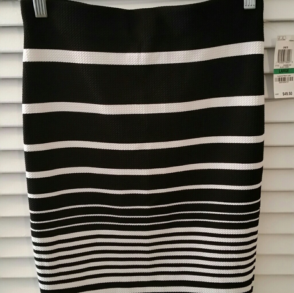 NWT striped fitted pencil skirt