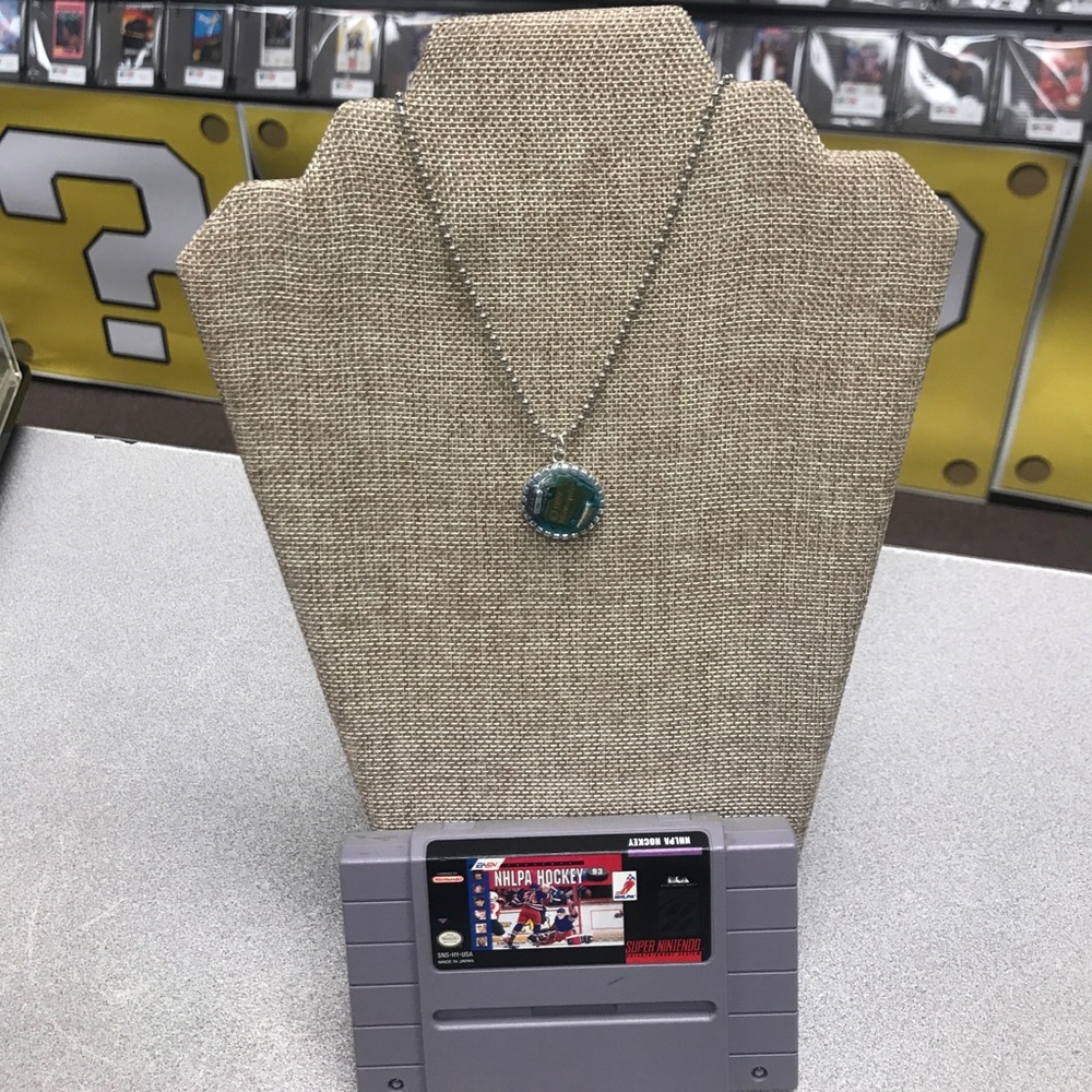 NHLPA - Super Nintendo - Handmade game Necklace