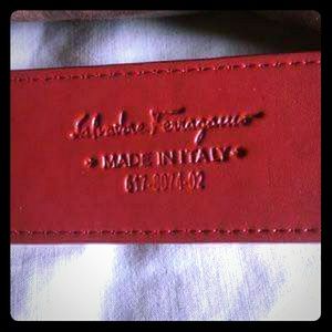 Red Ferragamo Authentic with serial#