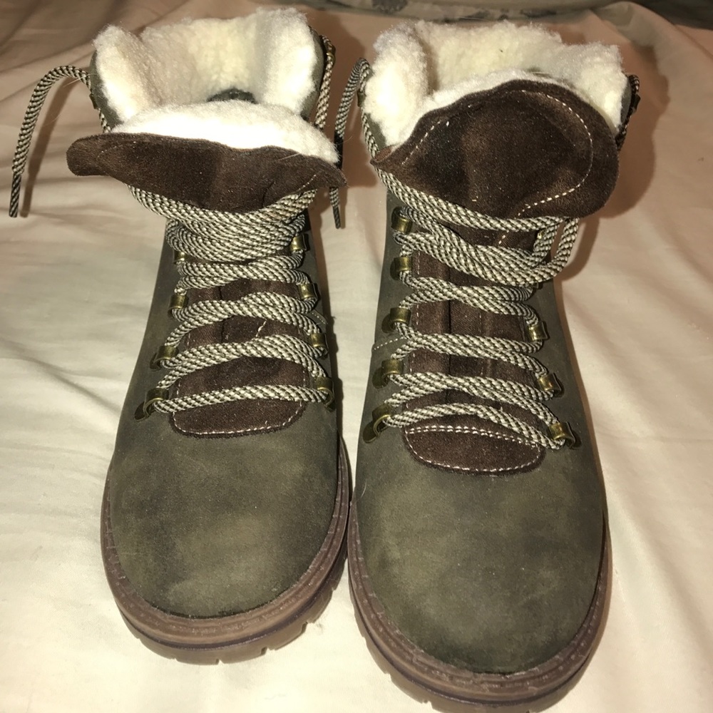 Army Green Moto Combat Boots