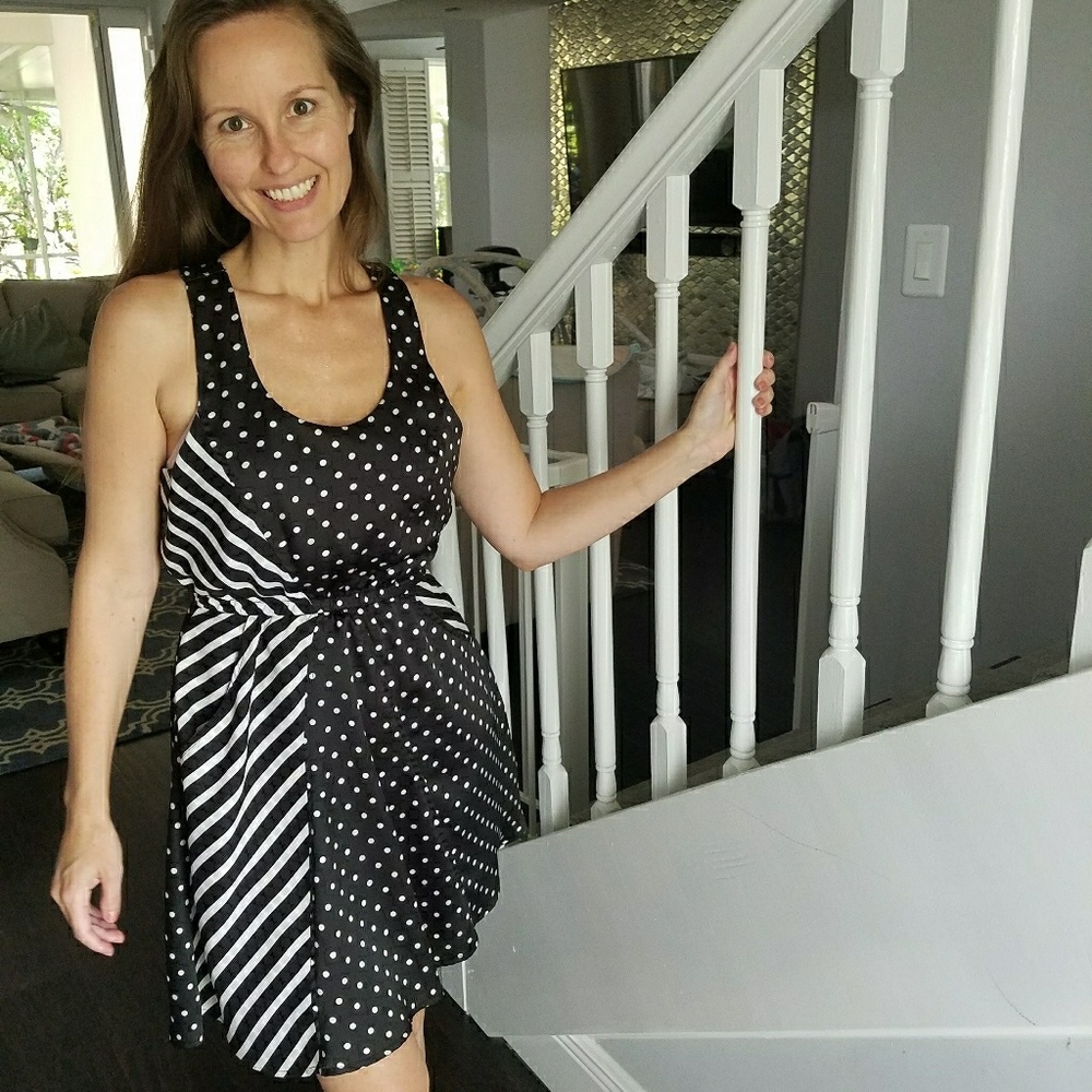 Polka Dots & Stripes dress w/ pockets